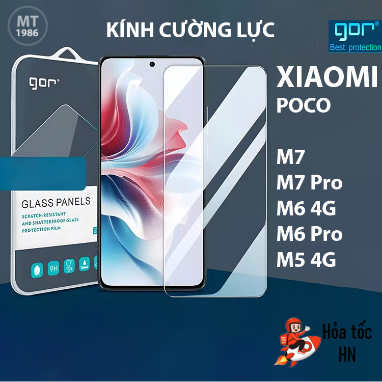 Kính Cường Lực Gor Xiaomi POCO M7 Pro 5G/ M7/ POCO M6 Pro 4G, Poco M6 4G/ Poco M5 4G Trong Suốt Cao 