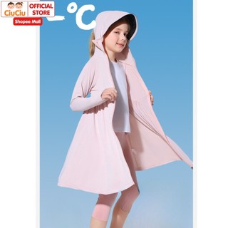 Áo chống nắng toàn thân cho bé gái CIUCIU BABY váy chống nắng cho bé chống tia UV thoáng mát
