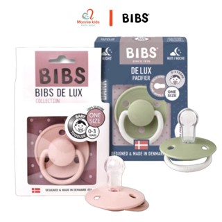 Ti giả đầu tròn silicone Bibs Delux chỉnh nha an toàn cho bé 0-3 tuổi - Monnie Kids