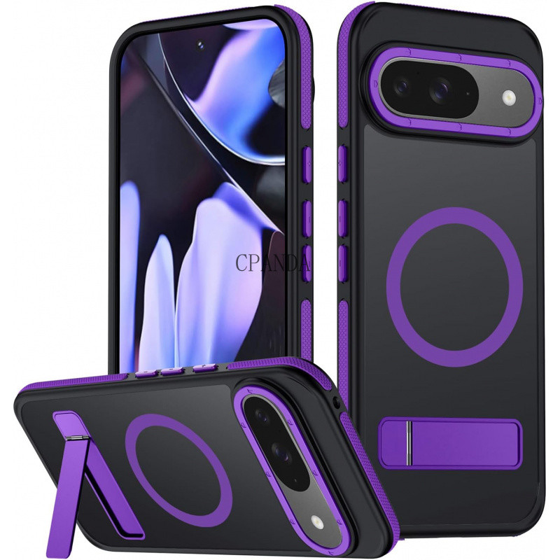 Từ tính cho Ốp lưng Google Pixel 9 / Pixel 9 Pro, Chân đế có thể điều chỉnh, Vỏ điện thoại mờ cấp độ