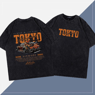  Áo phông nam Nâu xám form thời trang âu mỹ rộng mùa hè áo porsche Beeyanbuy local brand 