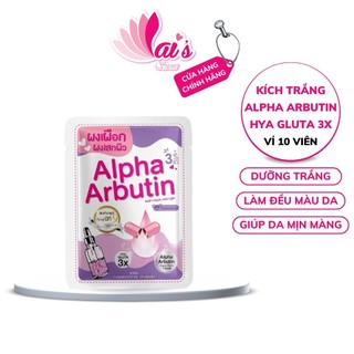 Vỉ 10 Viên Bột Kích Trắng Kyra Alpha Arbutin Hya Gluta 3x Giúp Da Trắng Mịn Gấp 3 Lần Thái Lan 
