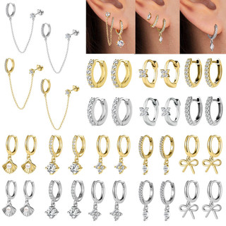  1 Cặp 20G Đồng Vòng Bông Tai Vỏ Ngọc Trai Bông Tai Ngọc Trai Pha Lê Thả Bông Tai Sụn Xoắn Ốc Ốc Ốc Tai Xuyên 