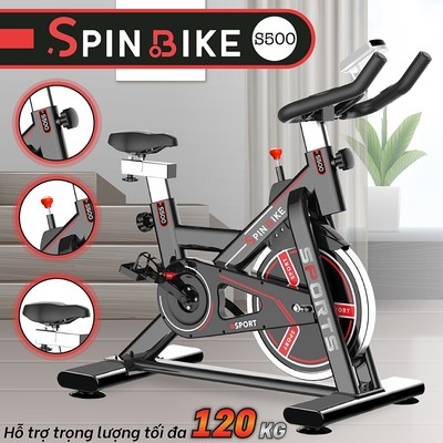 S500N[MALL] -  Xe đạp tập thể dục tại nhà cao cấp kèm đồng hồ đo nhịp tim