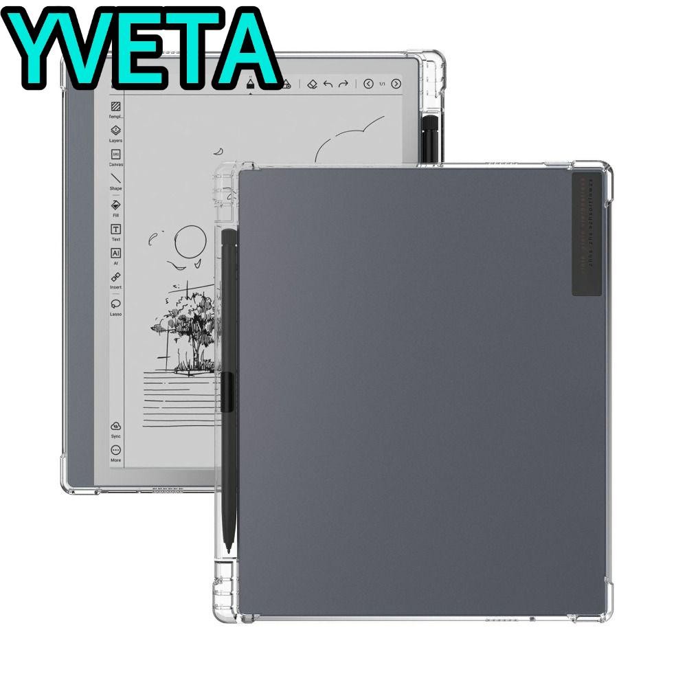 Máy tính bảng mực YVETA e, trong suốt có nắp đọc sách điện tử, Vỏ bảo vệ ePaper TPU siêu mỏng chống 