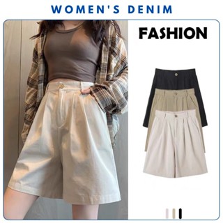 Quần short nữ bigsize lưng chun co giãn ống rộng thoải mái SH40 Quần đùi bò nữ kaki cotton mặc ở nhà cạp cao tôn dáng