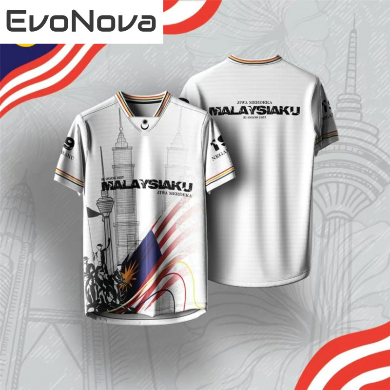 2025 Baju Merdeka 68 Tahun baju jersey Dân Tộc NFL Áo Thun 2025 Merdeka Merdeka 68 Mới Phiên Bản Đặc