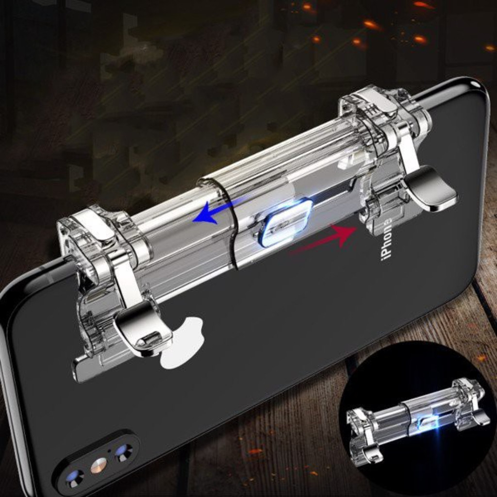 Bộ 2 nút chơi game PUBG, ROS dòng nút bấm 2 chốt K8 kim loại trên điện thoại hỗ trợ tất cả các dòng 