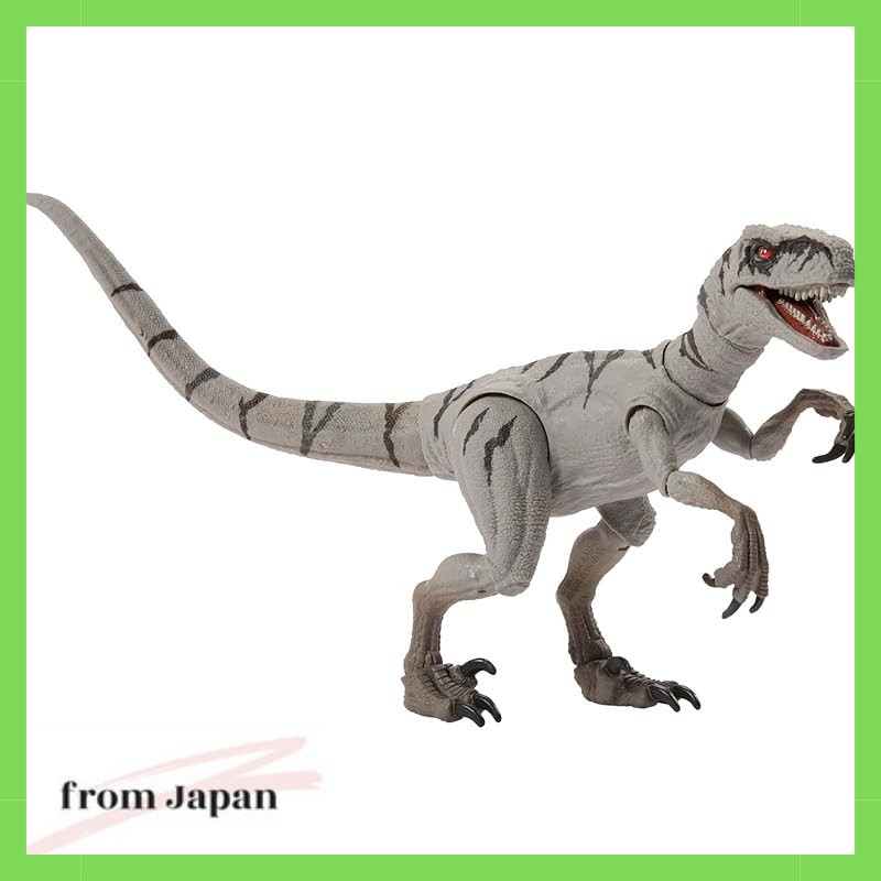 MATTEL JURASSIC WORLD Hammond Collection Atrociraptor (Ghost) Figure Dinosaur Toy Moving Large Lengt