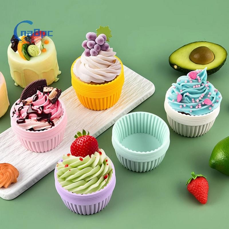 < CnaBpc > 2 Khuôn Làm Bánh Silicon Cho Muffin Cupcake Nướng Thực Phẩm Silicon Bagels Pan Để Nướng B