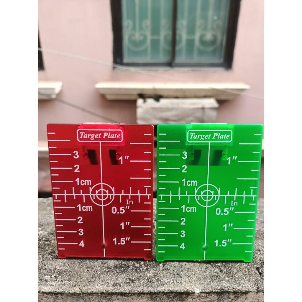 [DT11] Thẻ Mục Tiêu Laser Từ Tính 1 inch/cm - Hàng Tốt Màu Đỏ & Xanh Lá Kích Thước 11,5cm x 7,4cm Tă