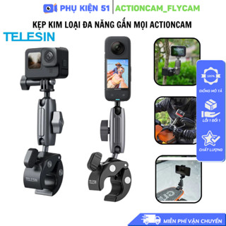 Kẹp càng cua Telesin đa năng gắn ActionCam Gopro , Insta360 Osmo ActionOsmo 360 chắc chắn