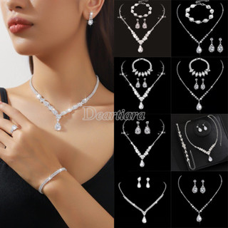 Vòng Cổ Bông Tai Vòng Tay Bộ Trang Sức Cô Dâu Thanh Lịch Bộ Trang Phục Sáng Tiệc Cưới Trang Trí Quà Tặng