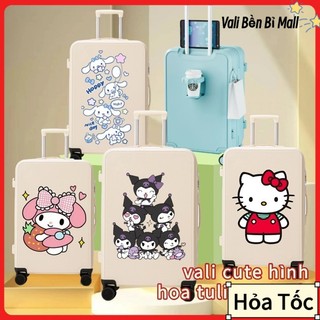 vali cho bé gái cute hình thú kéo,Vali du lịch size 20 có thể sạc pin cho điện thoại có móc cài đồ có chỗ để nước siêu t