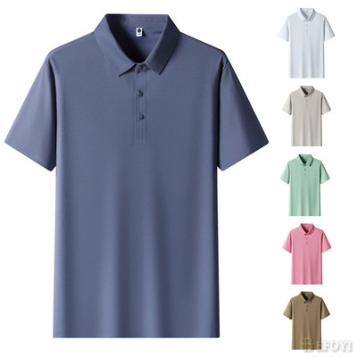 Áo Sơ Mi Polo Tay Ngắn Nam Có Lụa Băng Đơn Giản Màu Trơn Rời Phù Hợp Với Thể Thao Thông Thường Co Giãn Nhanh Khô Thoáng Khí Chống Mài Mòn WL031