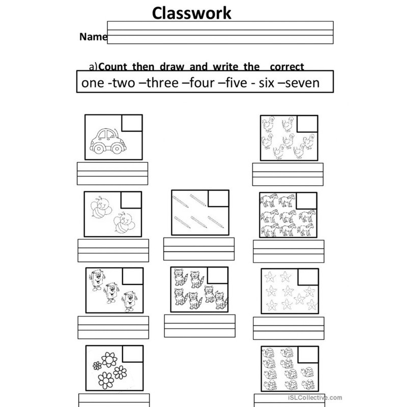 Bài tập tiếng anh - Numbers and Counting (Số đếm từ 1-10) - Bộ 10 và 20 tờ bài tập A4 MÈO BÉ