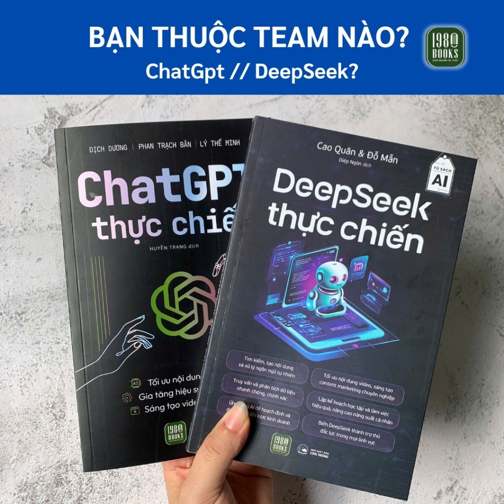 Sách - Combo 2 cuốn: Chat GPT Thực Chiến + DeepSeek Thực Chiến