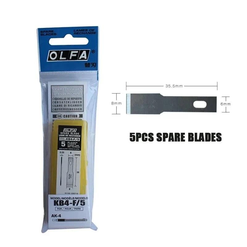 OLFA KB4-F / 5 Dự Phòng Lưỡi Dao Nghệ Thuật Thay Thế Lưỡi Dao Thủ Công Dụng Cụ Cho AK-4 Khắc Dao Phầ