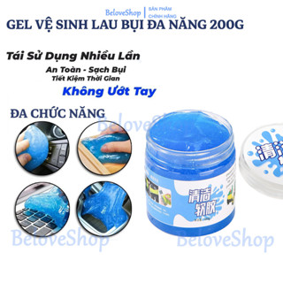 Gel Vệ Sinh Bàn Phím, Slime Làm Sạch Bụi, Cao Su Dẻo Lau Bụi Xe Ô Tô Có Thể Tái Sử Dụng