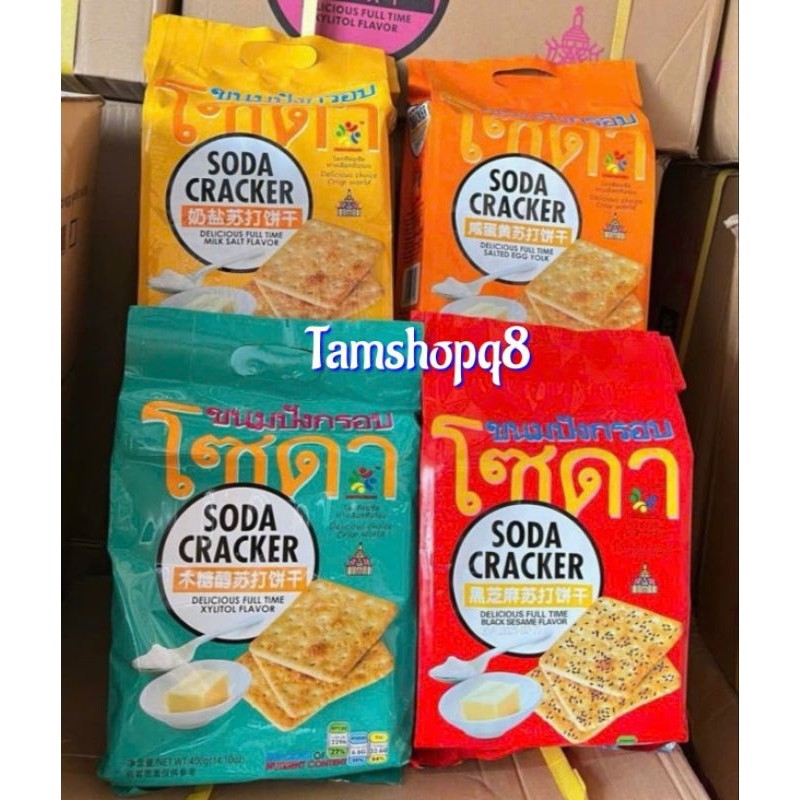 BÁNH ĂN KIÊNG SODA CRACKER (GÓI 400G) - NHẬP KHẨU THÁI LAN