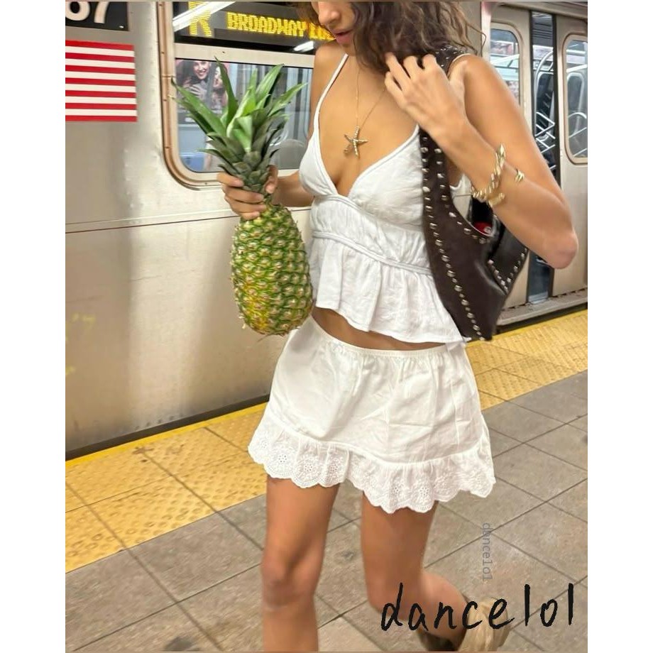 Váy Mini viền hoa mùa hè dành cho nữ dance1o1-