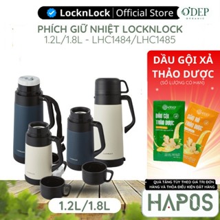 Phích nước giữ nhiệt LocknLock Chính hãng, Bình nước giữ nóng lạnh lâu dung tích lớn pha trà 1,2L - 1,8L- HAPOS BEAUTY
