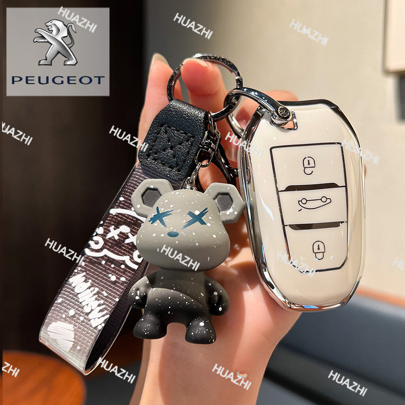 TPU Chìa Khóa Xe Ô Tô Vỏ Cho Peugeot 5008, Peugeot 2008, Peugeot 3008 2008 5008 Móc Khóa Bảo Vệ Chìa