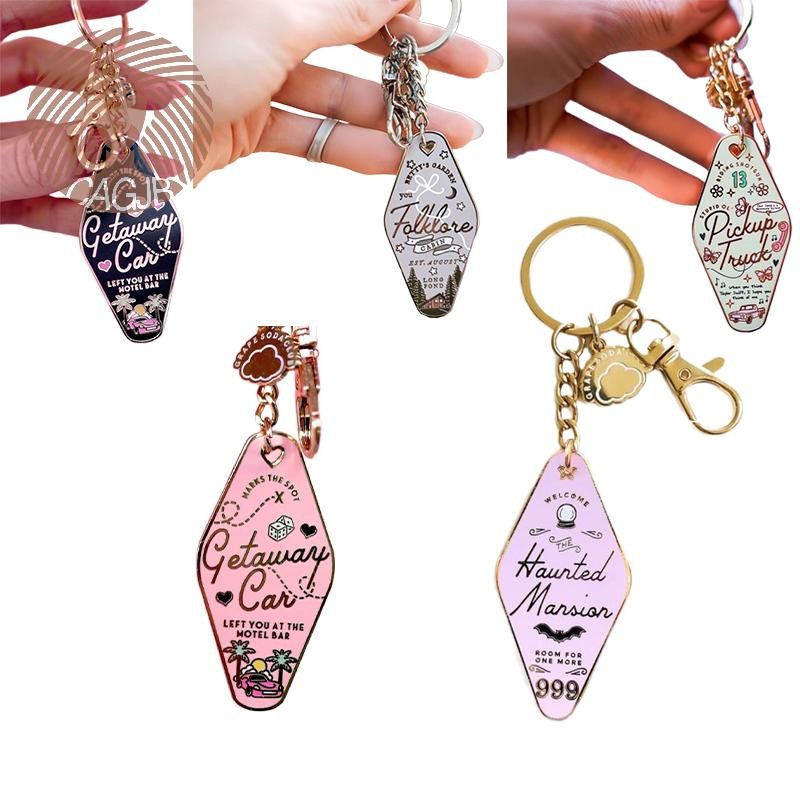 CAGJB 1 Chiếc Taylor Swift Motel Escape Motel Móc Khóa Kim Loại Đơn Giản Phù Hợp Với Túi Phụ Kiện Tr