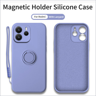 Ốp Điện Thoại Silicon Có Dây Đeo Tay Silikon Cho Xiaomi Redmi Note 14 14C 13 13C A3 12 Pro Plus 11S 5G 4G