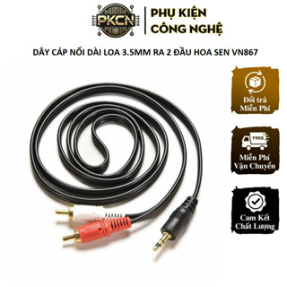 Dây Cáp Nối Dài Loa 3.5mm ra 2 Đầu Hoa Sen VN867 – Giải Pháp Kết Nối Âm Thanh Linh Hoạt Cho Mọi Không Gian