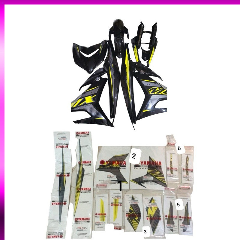 TEM MXKING 150 ĐỜI 2021 VÀNG CHANH / UP DÀN ÁO EXCITER 150 ( ĐEN BÓNG + ĐEN NHÁM )@ -TAYGA