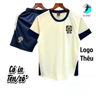 [Nhận in tên số theo yêu cầu]Quần Áo Bóng Đá, Đồ Đá Banh Bồ đào nha kem 2025 mè kim cao cấp