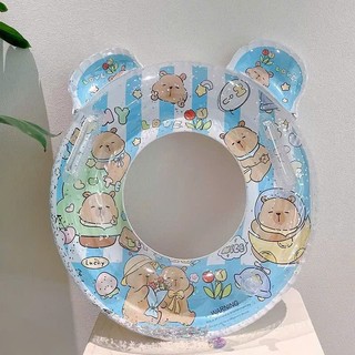 Phao bơi hình thú cho bé siêu dễ thương, thiết kế tai nổi 3D, chất liệu dày dặn, họa tiết hoạt hình