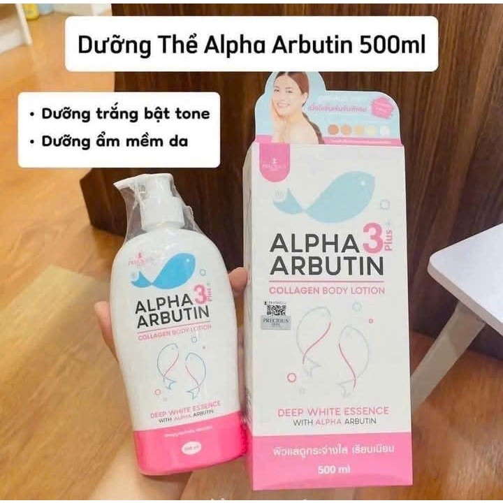 Sữa Dưỡng Thể Alpha Arbutin Collagen Lotion 3 Plus 500ml Thái Lan. (NH)