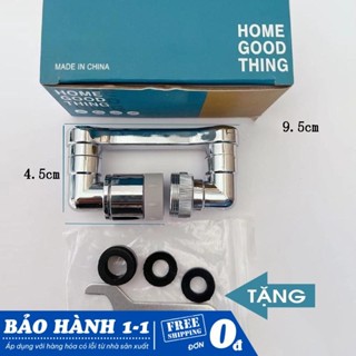  Đầu vòi nước inox xoay 1080 độ đa năng lắp bồn rửa mặt chậu rửa bát cao cấp hai chế độ nước chảy 