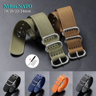  Dây đeo đồng hồ Nylon NATO 18mm 20mm 22mm 24mm Vải có gân đa năng Dây đeo Zulu Dây đeo một vòng Vòng tay thể thao quân sự Dây vải nam nữ Dây đeo cổ tay 