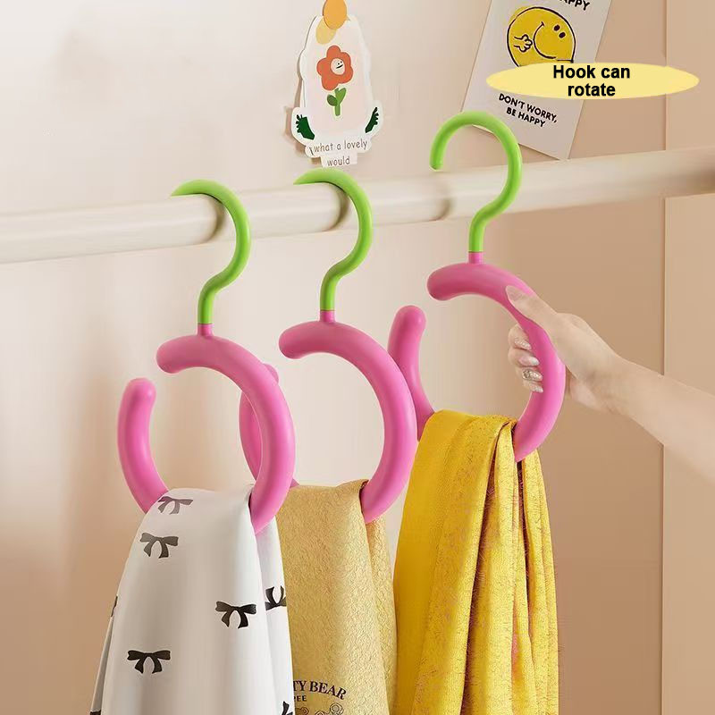 ✨✨Móc lưu trữ mũ , Móc treo mũ vòng tròn chống đánh dấu, Khăn quàng cổ chống trượt thời trang Giá treo khăn