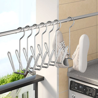 🏵️COD🏵️Giá phơi giày bằng thép không gỉ/giá phơi giày chống gió trên bệ cửa sổ ban công/móc phơi giày đa năng ngoài trời