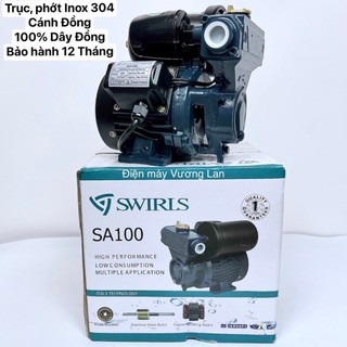 Máy bơm nước tăng áp mini 120W Swirls tăng áp máy giặt, vòi sen, bình nóng lạnh... - Bảo hành 1 năm