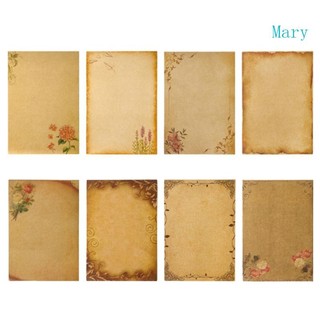 Mary 8 Tờ Cổ Văn Phòng Phẩm Bộ Giấy 6 x 8 Giấy Kraft Hai Mặt Thiết Kế Vintage Thân Thiện Với Máy In