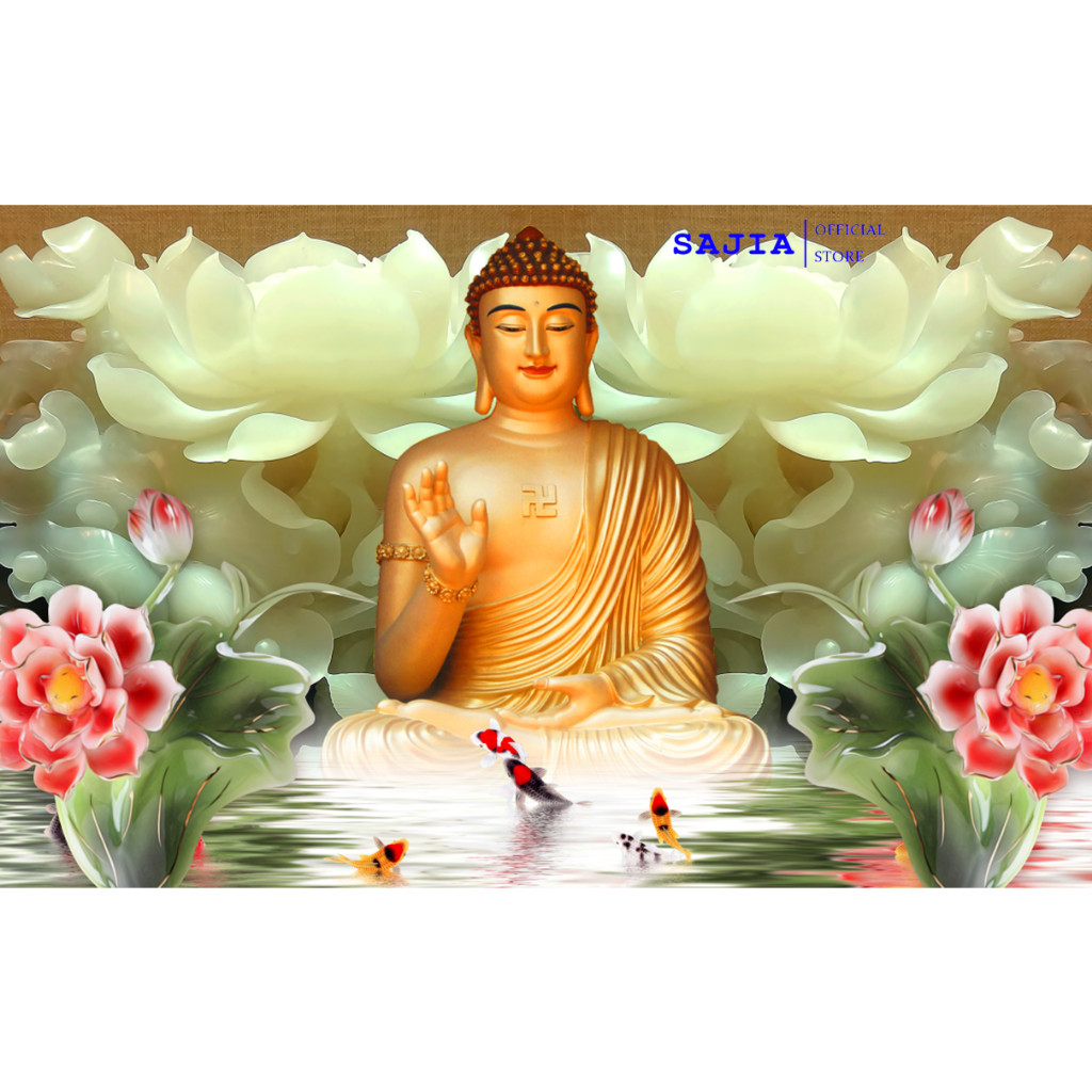 Tranh decal dán tường SAJIA Smart Decor Phật Tổ Như Lai,Phật Thích Ca Mâu Ni - SA668