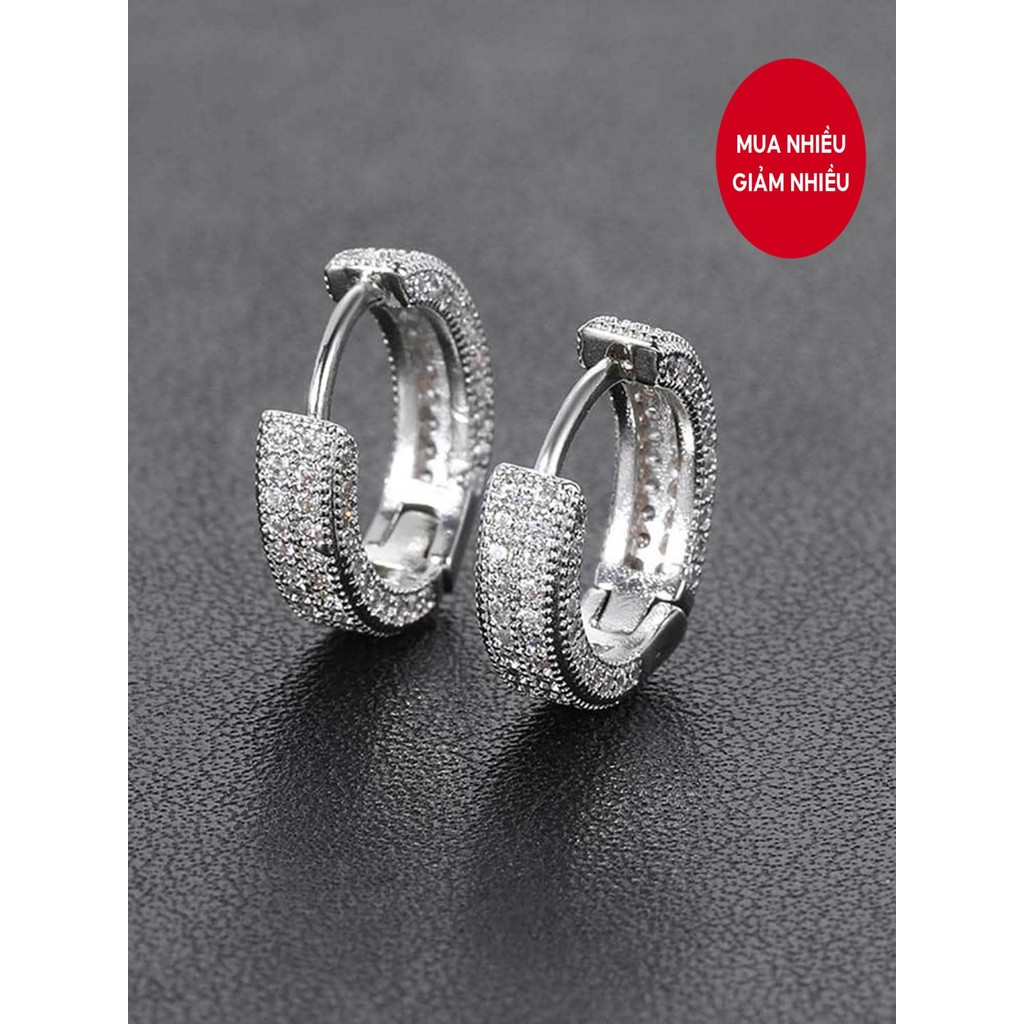 2Pc Thanh Lịch Zircon Bạc Vòng Bông Tai Hợp Kim Cổ Điển Trang Sức Quà Tặng Dành Cho Nữ