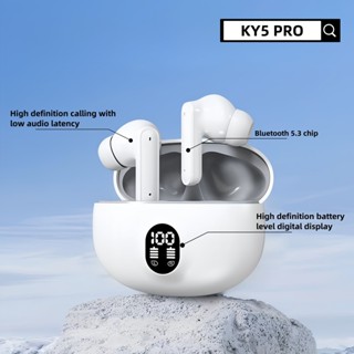 Tai nghe silicon bluetooth không dây KY5 Pro, chất lượng âm thanh hifi, gọi độ phân giải cao, thao tác cảm ứng thông minh, tương thích với hệ thống Xiaomi và Android
