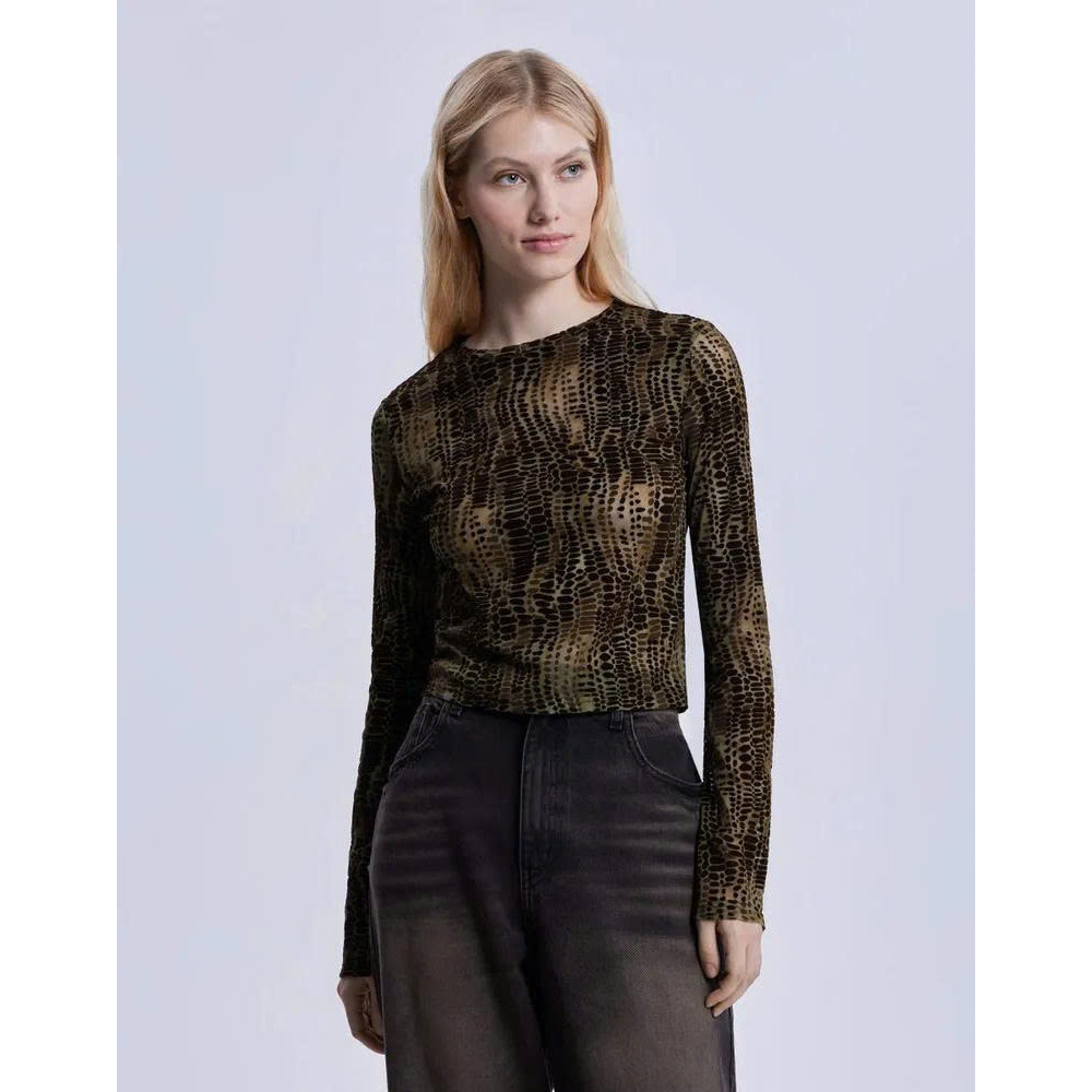 Áo voan thun dài tay hoạ tiết hàng Gloria Jeans xuất nga cho nữ