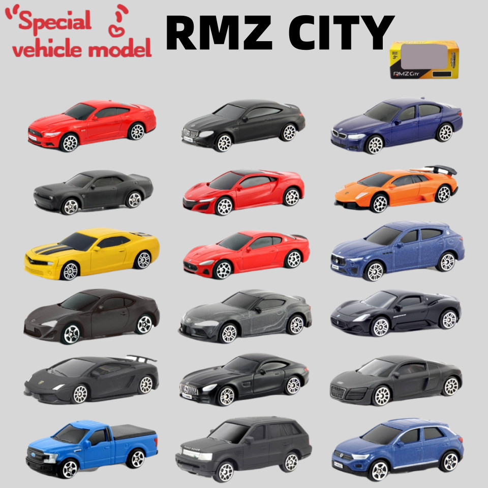 RMZ City 1:64 Xe đồ chơi mini diecast được cấp phép cho bé trai, xe thể thao sưu tầm
