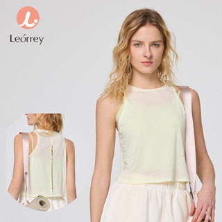 Leorrey-Áo ba lỗ thể thao rộng rãi không tay tập yoga áo ba lỗ tập gym áo sơ mi 