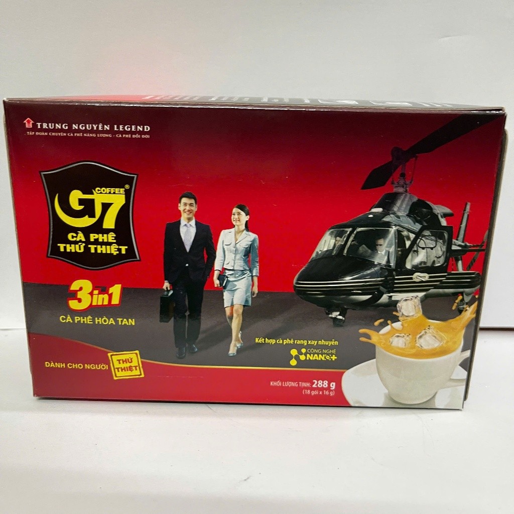Cà Phê Sữa Hoà Tan G7 3in1 Hộp 18 Gói dài - Trung Nguyên