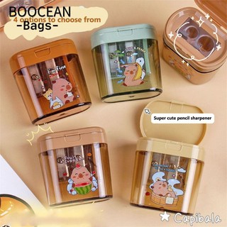 Máy mài bút chì Capybara BOOCEAN, Máy mài bút chì dễ thương dành cho học sinh Mini hai lỗ, Máy mài bút chì cầm tay hoạt hình cho trẻ em Đồ dùng học tập