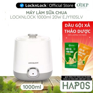 Máy làm sữa chua LocknLock tự động ủ lên men tại nhà nhanh chóng 1000ml 20W EJY110SLV nắp trong suốt - HAPOS BEAUTY