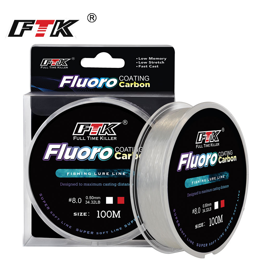 Cuộn Dây Câu Cá 100M Fluorocarbon 4.136LB-34.32LB
